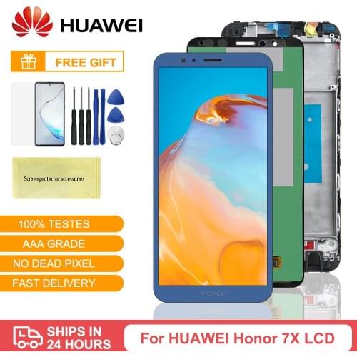 Honor 7X Display With Frame For Huawei Honor 7X BND-L21 BND-L22 BND-L24 LCD Display Touch Screen Digitizer Assembly Replacement