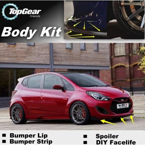 For Hyundai ix20 ix 20 Bumper Lip / Front Spoiler Deflector For TopGear Friends Car Tuning View / Body Kit / Strip Skirt