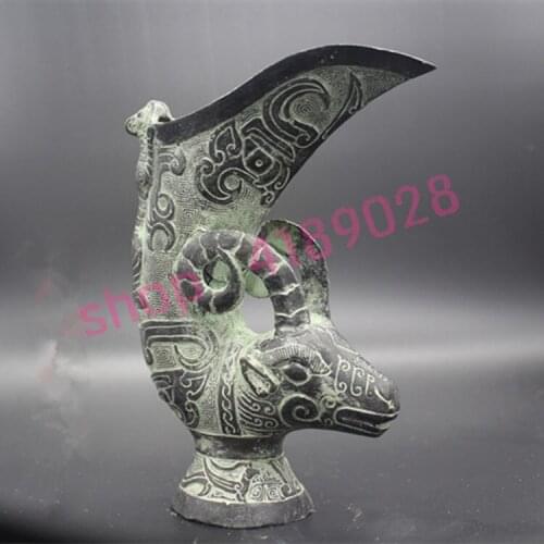 Ancient bronzes, twelve Chinese Zodiac sheep Warring States cups, antiques Collectibles
