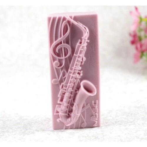 Saxophone Mold S483 Craft Art Silicone 3D Soap Mold Craft Molds DIY Handmade Candle Molds