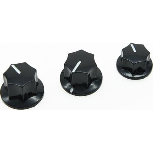 KAISH Set of 3 USA Spec JB Knobs 1/4" JB Large and Small Knob Set Black