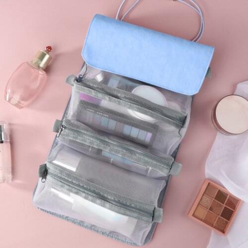 Women Men Necessary Cosmetic Bag Simple Travel Organizer Case Portable Small Large Black Toiletry Bags Makeup Pouch