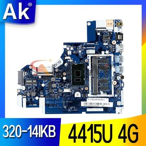 For Lenovo Ideapad 320-14IKB Laptop Motherboard CPU 4415U RAM:4G NM-B241 FRU 5B20N82306 5B20N82192 5B20N82302 100% Test Ok