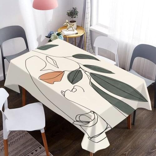 Customizable 3D Tablecloth Nordic Famous Art Painting Washable Cloth Rectangle Round Table Cover Party Wedding Decoration