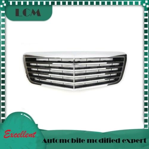 ASSY Style Black/Silver Front Bumper Racing Grille For Mercedes For Benz E-class W211 07 08 09 with Emblem