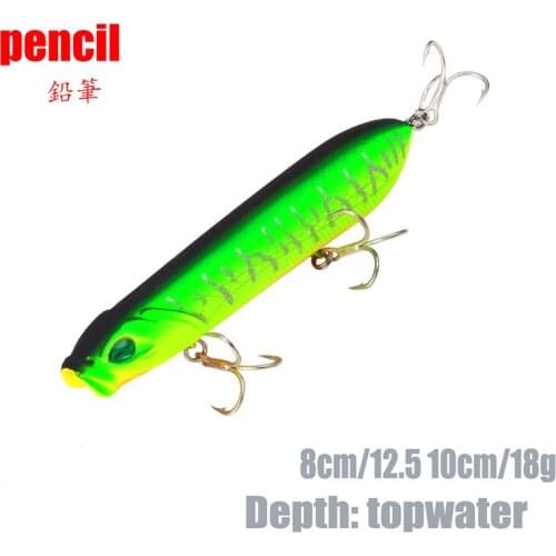 Pencil Fishing Lure 8cm/12.5g10cm/18g Spoon Wobblers 3D Eyes Hard Bait Artificial Bait professional Fishing Tackle Pesca