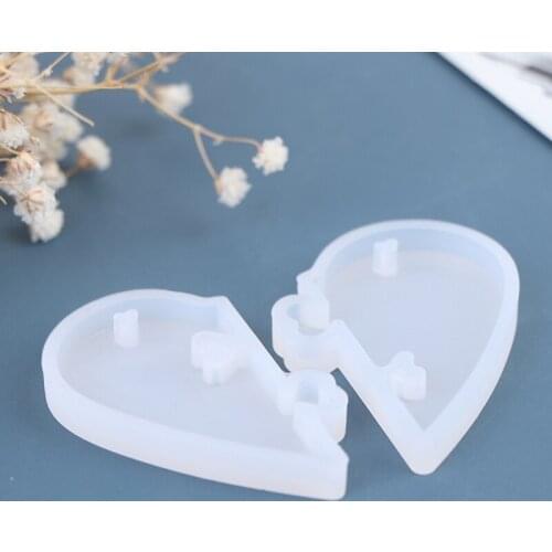 Silicone Mold Love Lock for Lovers Pendant DIY Epoxy Resin Mould Necklace Casting Mold Jewelry Making Tools