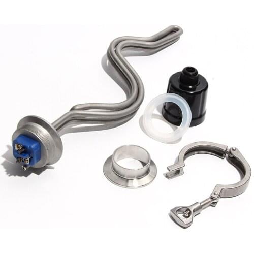 2inch(64mm) Tri Clamp Immersion Heater Heating Element for Brewing Equipment DN25 1inch BSP Thread 240V 4.5KW5.5KW6.5KW