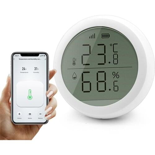Tuya ZigBee Intelligent Temperature Humidity Sensor Screen Thermometer Humidity Detector Wireless Device Household Products