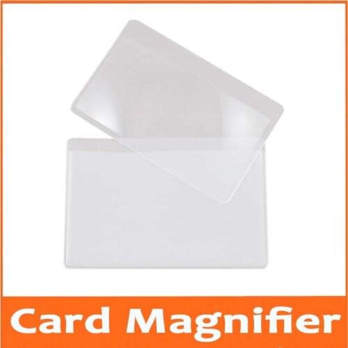 10pcs Toys Child Children Students School Credit Card Magnifiers Transparent 3 Times Magnifier Magnifying Fresnel for Reading