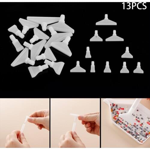13Pcs Replacement Embroidery Point Drill Pen Heads For 5D Diamond Painting Cross Stitch Fixing Quick Tool DIY Crafts Supplies