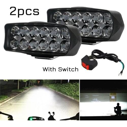 2 pcs 36W 3600LM LED Work Light Bar Fog Spotlight DRL Headlight Driving Lamp Car Truck Offroad 12-85v With Switch
