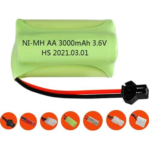 3.6V 3000mah Ni-mh Batteries 3.6v Nimh Battery Pilas 3.6v Recargables Battery Pack For Rc Cars Toys Tools Model parts AA Battery