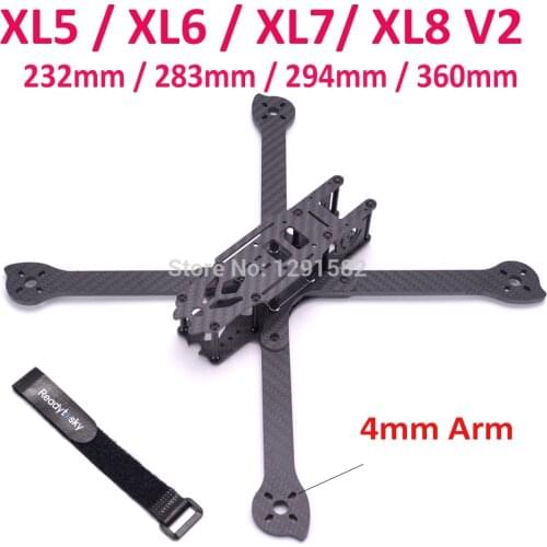 3K Full Carbon Fiber XL5 V2 232mm XL6 V2 283mm XL7 V2 294mm XL8 360mm True X w/ 4mm arm Freestyle Frame for FPV Racing Quad