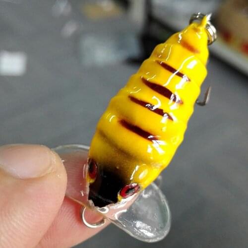 4cm/4.2g bee Grasshopper chub beetle Dry Flies Realistic Insect Lure for PikeTrout Lure kit flyfishing