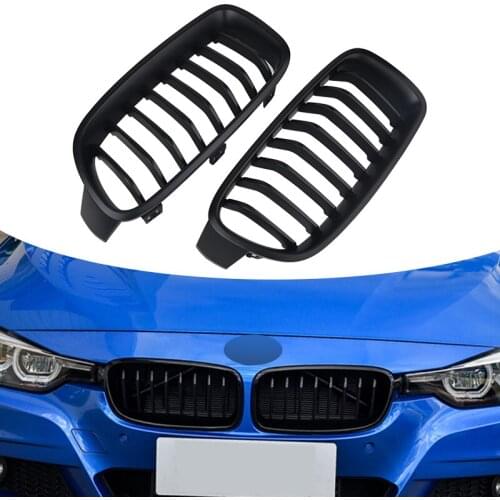 Car Front Kidney Grilles Grills Gloss Matte Black Racing Grills For BMW 3 Series F30 F35 2013-2019 Car Exterior Parts