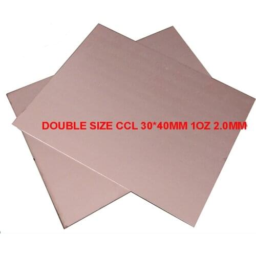 Free shipping 2pc double Side Copper Clad Laminate 30*40cm 1oz 2mm CCL Use For making PCB Paper Base