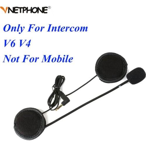 V6 intercom accessories 3.5mm Jack Plug Earphone Stereo Suit for V6 V4 Motorcycle Bluetooth Intercom BT Interphone