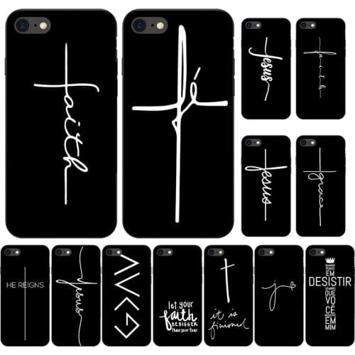 Faith Christian Religious Jesus Soft Silicone Frosted Case Cover For iPhone 6S 8 7 Plus XS 11 12Pro Mini Max Funda Case Original