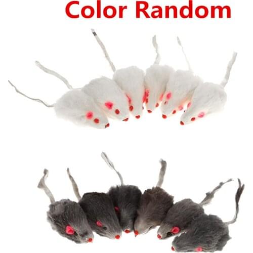 12pcs Plush Catmint Simulation Mouse Cat Pet Catnip Teasing Interactive Toy for Cats Supplies Color By random