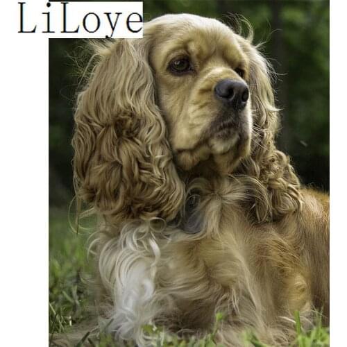 LI LOYE 5D DIY Diamond Painting Cross Stitch Full Diamond Mosaic Rhinestones Decor Paintings Diamond Embroidery Dog pattern R131