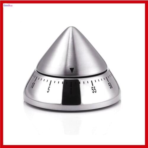 New Stainless Tapered Kitchen Baking Cooking Timer Alarm 60 Minutes Mechanical Timer Reminder