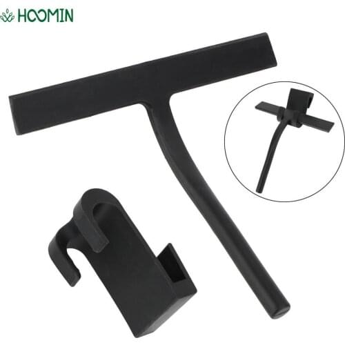 Cleaner Scraper Window Glass Wiper with Silicone Blade & Holder Hook Shower Squeegee for Bathroom Kitchen Car Glass