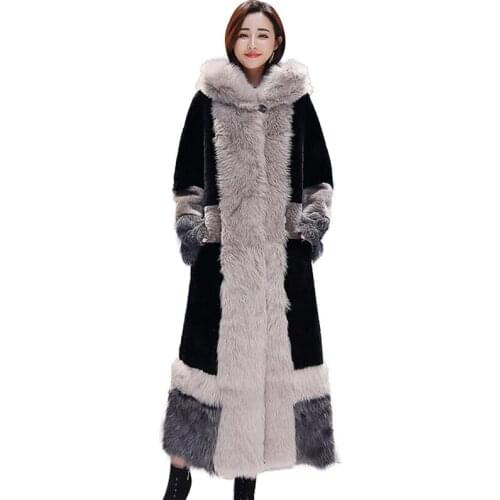 2018 New Women Woolen Coat Female Long Section Over Knee Thick Plus Velvet Popular Tide Female Fashion Windbreaker Autumn Winter