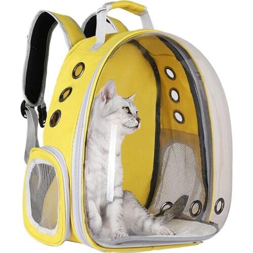Portable Pet Carrier Bag Breathable Cat Bag Outdoor Travel Backpack for Cat and Dog Transparent Space Pet Backpack Bag for Cat
