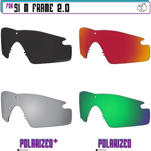 EZReplace Polarized Replacement Lenses for - Oakley Si M Frame 2.0 Sunglasses - BkSrP Plus-RedGreenP