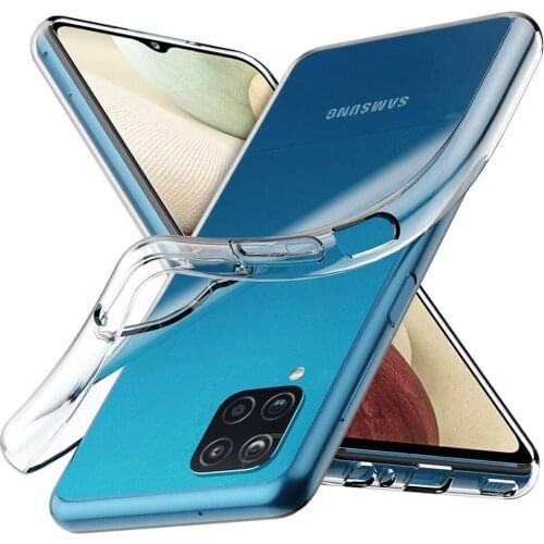 Crystal Clear Case for Samsung Galaxy A12 A 12 Ultra Slim Thin Soft TPU Back Phone Protective Cover Liquid Silicone Capas