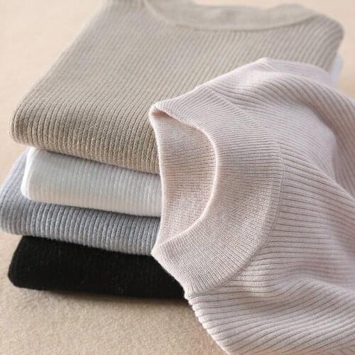 Hot Sales 2019 Fashion Slim Style Turtleneck Pullovers Women Cashmere Wool Sweater High Quality Free Shipping