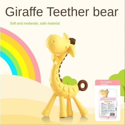Baby Teeth That Fawn Molar Rod Giraffe To Bite The Teether Safty Baby Teether Pacifier Cartoon Teething Nursing Safety Silicone