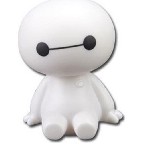 Car Ornament Cute Shaking Head Baymax Robot Doll Automotive Decoration Auto Interior Dashboard Bobble Head Toys Accessories Gift