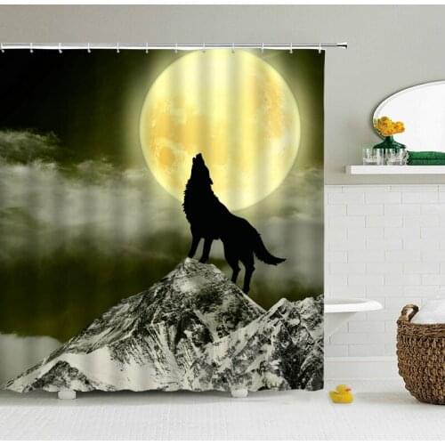 Earth Universe Starry Sky Shower Curtain Bathroom Decoration Waterproof Polyester Cloth Landscape Night Shower Curtains Curtain