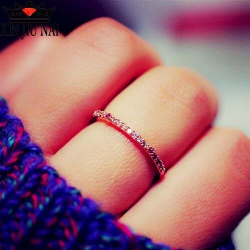 European Trend Rose Gold Lady Ring with Top AAA Zircon Pavement CZ Princess Ring Party Jewelry Gift temperament womens ring