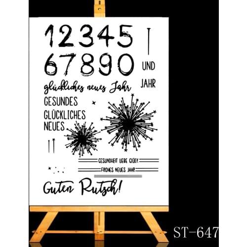 ZhuoAng Arabic numerals charm / Time Transparent and Clear Stamp DIY Scrapbooking Album Card Making DIY Decoration Making