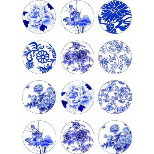 10mm 14mm 16mm 12mm 20mm 25mm 398 12pcs/lot Flower Mix Round Glass Cabochons Jewelry Findings 18mm Snap Button Charm Bracelet