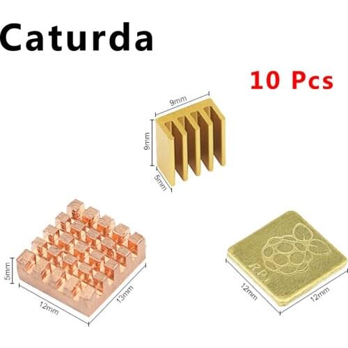 10 Pcs Raspberry Pi 3 Heatsink Cooper Aluminum Cooler Heat Sink Radiator Cooling Pad for Raspberry Pi 3 Model B+ Plus Pi3 2B B