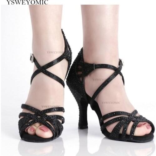 2021 Customized Color and Heels Rhinestone Women Dance Boot Green Dance Shoes For Latin Salsa Dancing Indoor Outdoor