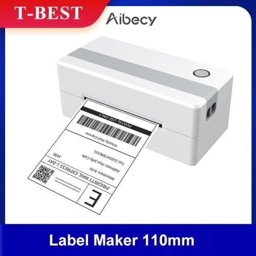 Aibecy RP421 Shipping Label Printer USB Desktop Thermal Label Printer Commercial Direct Thermal Label Maker 110mm Width 150mm/s