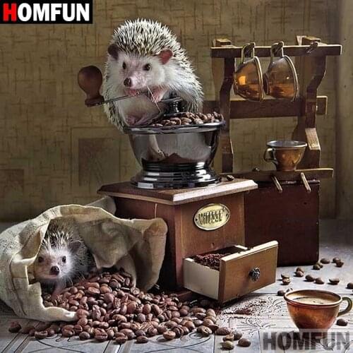 HOMFUN 5D DIY Diamond Painting Full Square/Round Drill "Cartoon hedgehog" 3D Embroidery Cross Stitch gift Home Decor A01332