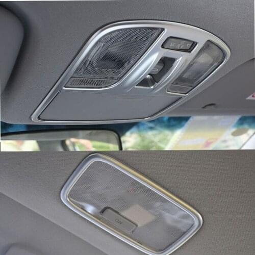 BBQ@FUKA ABS Car Front + Rear Reading Light Cover Trim sticker Car Accessories Styling Fit for Hyundai Elantra Avante 2016 2017