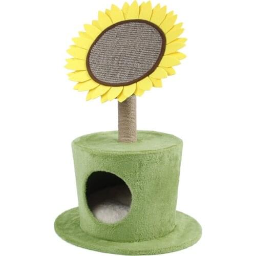 Cat Tree Tower, Cat Climbing Frame Furniture Sunflower Scratching Post for Climber House Cat Play Tower Activity Centre