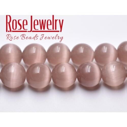 Purple Cat Eye Beads High Quality Smooth Round Loose Beads For Jewelry Making Opal Stone Diy Charm Bracelets 4/6/8/10/12 MM