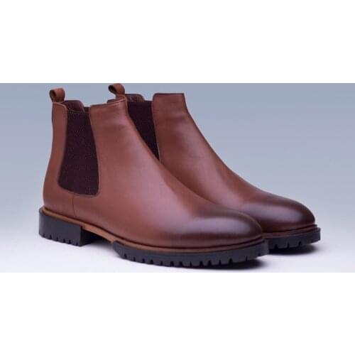 İBAY OSCAR Tan Male Genuine Leather Casual Boots
