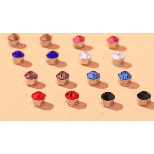 8 Pairs Magnetic Crystal Ear Tragus Cartilage Stud Nose Ring No Piercing Jewelry Accessories Decor For Women Men Girls New Gift