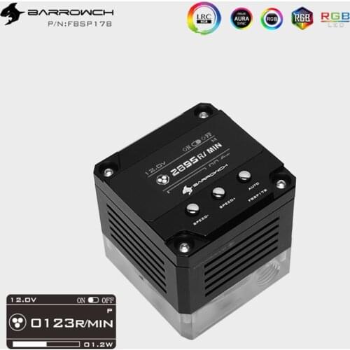 Barrowch computer water-cooled OLED integrated display PWM speed-regulated 17W pump Smart version FBSP17B
