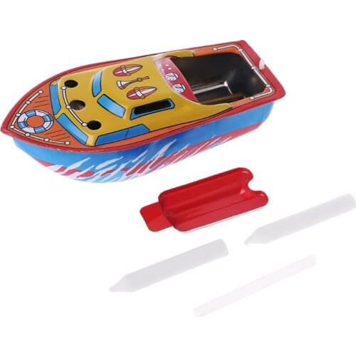 Colorful Painting Handmade Craft Candle Steam Driven Vessel Metal Boat Vintage Gifts For Children Kids Adults