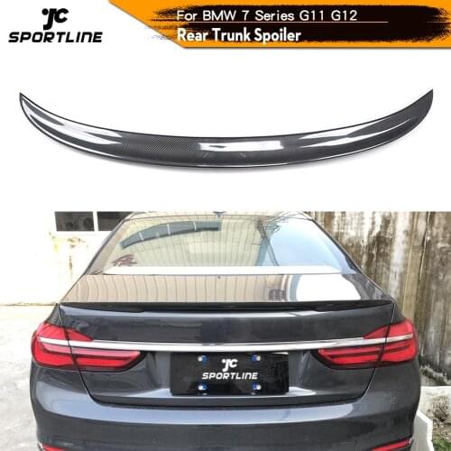 Rear Trunk Boot Lid Cover For BMW 7 Series G11 G12 2016 - 2018 Carbon Fiber